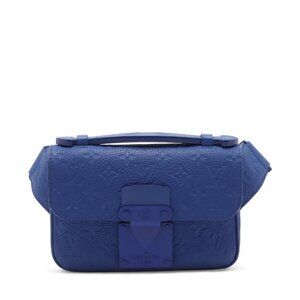 Louis Vuitton Monogram Empreinte S-Lock Messenger Bag Blue